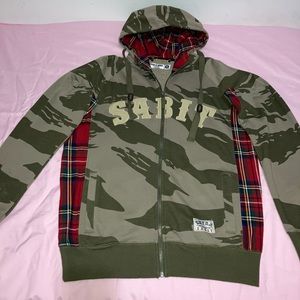 Rare Sabit NYC Camo Plaid Hoodie Jacket